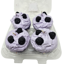 Load image into Gallery viewer, 4 Pack Scented Cupcake Candles - Blackberry
