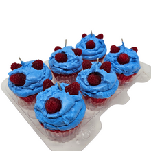 Load image into Gallery viewer, 6 Pack Scented Cupcake Candles - Blue Raspberry
