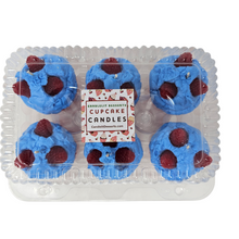 Load image into Gallery viewer, 6 Pack Scented Cupcake Candles - Blue Raspberry
