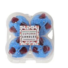 Load image into Gallery viewer, 4 Pack Scented Cupcake Candles - Blue Raspberry
