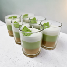Load image into Gallery viewer, Single Dessert Shot Glass / Votive Candles - Key Lime Pie
