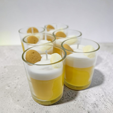 Load image into Gallery viewer, Single Dessert Shot Glass / Votive Candles - Banana Pudding
