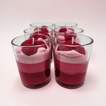 Load image into Gallery viewer, Single Dessert Shot Glass / Votive Candles - Strawberry
