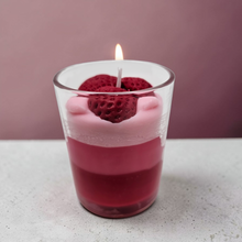 Load image into Gallery viewer, Single Dessert Shot Glass / Votive Candles - Strawberry
