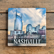 Load image into Gallery viewer, Ceramic Coaster Nashville Blue Batman &amp; Clouds
