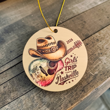 Load image into Gallery viewer, Double Sided Wooden Ornnament - Nashville Girls Trip
