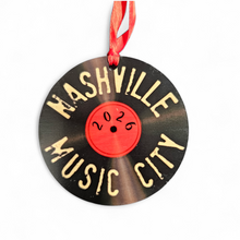 Load image into Gallery viewer, Double Sided Wooden Ornnament - Nashville Music City Album
