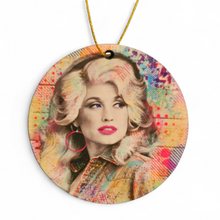 Load image into Gallery viewer, Double Sided Wooden Ornnament - Dolly Watercolor
