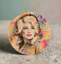 Load image into Gallery viewer, Double Sided Wooden Ornnament - Dolly Watercolor

