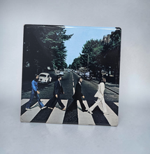 Load image into Gallery viewer, Abbey Road Inspired Ceramic Coaster, Classic Rock Album Art Coaster, Vintage Music Decor, Beatles Style Gift, Glossy Tile Coaster with Cork Back
