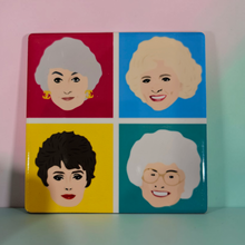 Load image into Gallery viewer, Ceramic Coaster  - Golden Girls Color Block
