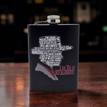 Load image into Gallery viewer, I’m Your Huckleberry 8 oz Hip Flask – Western Cowboy Gift – Funny Flask
