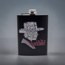 Load image into Gallery viewer, I’m Your Huckleberry 8 oz Hip Flask – Western Cowboy Gift – Funny Flask
