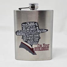 Load image into Gallery viewer, I’m Your Huckleberry 8 oz Hip Flask – Western Cowboy Gift – Funny Flask
