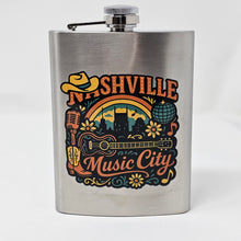 Load image into Gallery viewer, 8 oz Hip Flask - Retro Nashville 70's Disco Style
