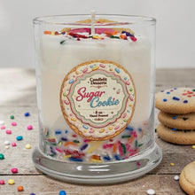 Load image into Gallery viewer, Sugar Cookie Scented Candle – Sprinkled Wax Cookie Topping
