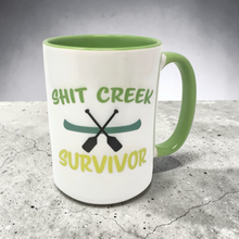 Load image into Gallery viewer, 15 oz Extra Large Coffee Mug - Sh!t Creek Survivor
