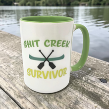 Load image into Gallery viewer, 15 oz Extra Large Coffee Mug - Sh!t Creek Survivor
