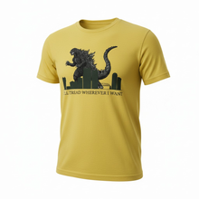 Load image into Gallery viewer, Adult Tee - Godzilla I'll Tread Wherever I want
