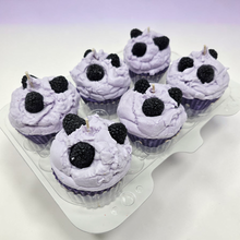 Load image into Gallery viewer, 6 Pack Scented Cupcake Candles - Blackberry
