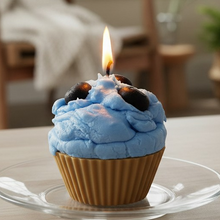 Load image into Gallery viewer, 4 Pack - Scented Blueberry Cupcake Candles
