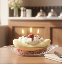 Load image into Gallery viewer, Scented Banana Split Candle - 3 Wicks
