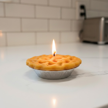 Load image into Gallery viewer, Apple Pie Candle 3 Inch – Realistic Lattice Top Dessert Candle – Apple Pie Scented Candle in Tin
