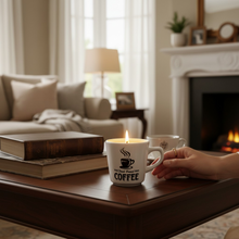 Load image into Gallery viewer, Coffee Scented Candle – Fresh Brewed Coffee Candle, 7 oz, 3” x 4.5”, Strong Coffee Aroma, Cozy Home Fragrance
