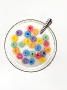 Fruit Loops Style Scented Cereal Bowl Candle