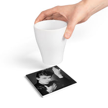 Load image into Gallery viewer, Heroes Album Inspired Coaster – Vintage Music Style Ceramic Coaster – Glossy Drink Coaster with Cork Back – Art Rock Decor
