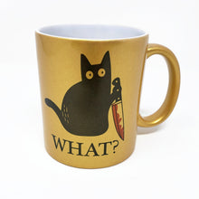 Load image into Gallery viewer, 11 oz Metallic Mug - What? - Choose Your Color

