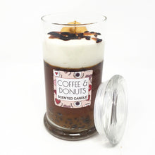 Load image into Gallery viewer, Coffee &amp; Donut Scented Candle w/ Lid
