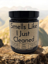 Load image into Gallery viewer, Funny Saying Scented Candle Jar - Smells Like I Just Cleaned
