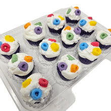 Load image into Gallery viewer, One Dozen Mini Cupcake Wax Melts - Fruity Ring Style Cereal

