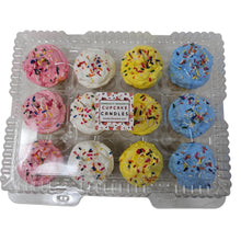 Load image into Gallery viewer, 12 Pack - Birthday Cake Scented Cupake Candles

