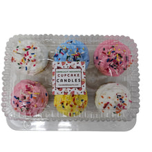 Load image into Gallery viewer, 6 Pack - Birthday Cake Scented Cupake Candles
