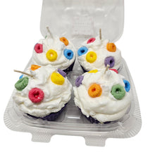 Load image into Gallery viewer, 4 Pack - Fruity Rings Cereal Style Cupcake Candles
