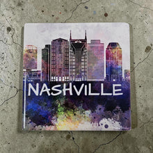 Load image into Gallery viewer, Ceramic Coaster  - Nashville Purple Watercolor
