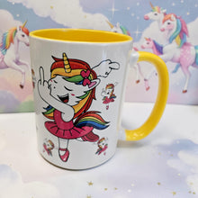 Load image into Gallery viewer, Funny Unicorn Mug – Ballerina Unicorn Flipping the Bird – Sassy Ballet Unicorn Coffee Mug, 15 oz Ceramic, Double-Sided Print
