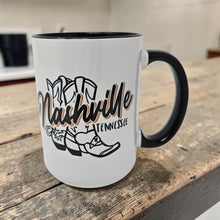 Load image into Gallery viewer, 15 oz Extra Large Coffee Mug - Nashville Boots
