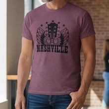 Load image into Gallery viewer, Adult Tee - Nashville Guitar Wings Graphic
