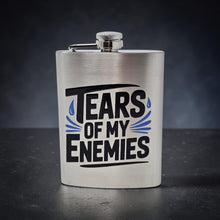 Load image into Gallery viewer, Large 8 oz Hip Flask - Tears of My Enemies
