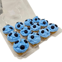 Load image into Gallery viewer, 12 Pack - Scented Blueberry Cupcake Candles
