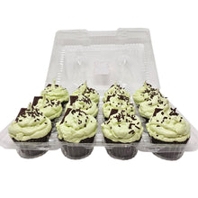 Load image into Gallery viewer, 12 Pack - Scented Chocolate Mint Patty Cupcake Candles

