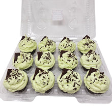 Load image into Gallery viewer, 12 Pack - Scented Chocolate Mint Patty Cupcake Candles
