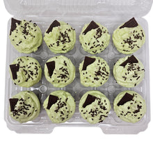Load image into Gallery viewer, 12 Pack - Scented Chocolate Mint Patty Cupcake Candles
