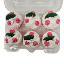 Load image into Gallery viewer, 6 Pack - Scented Pink Floral Cupcake Candles
