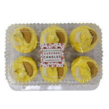Load image into Gallery viewer, 6 Pack - Scented Banana Pudding Cupcake Candles
