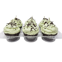 Load image into Gallery viewer, 6 Pack - Scented Chocolate Mint Cupcake Candles
