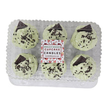 Load image into Gallery viewer, 6 Pack - Scented Chocolate Mint Cupcake Candles
